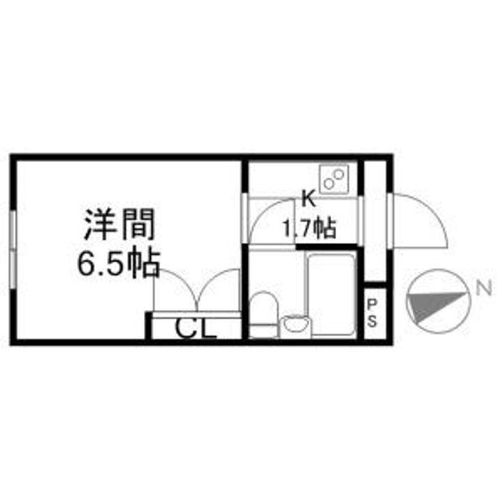サンリバーハイツ206の間取り