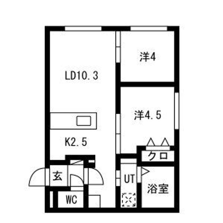 カームヒルズ西岡101の間取り
