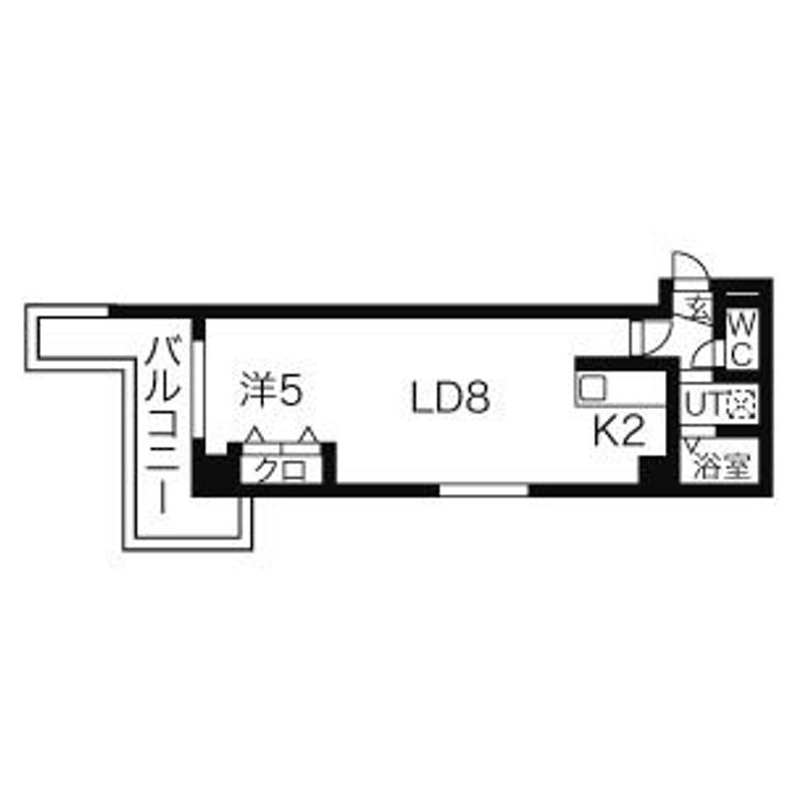 平岸パークヒルハイツ401の間取り