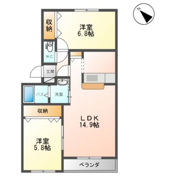 イシラバス藻岩203の間取り