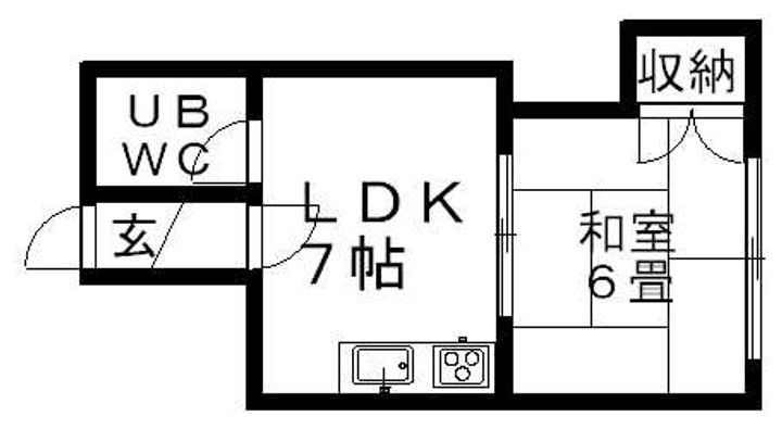 H&M川沿203の間取り