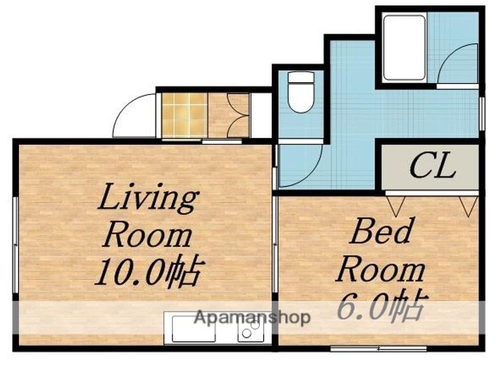 北海道札幌市豊平区美園九条2丁目の賃貸アパートの間取り