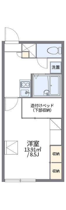 レオパレス川沿201の間取り