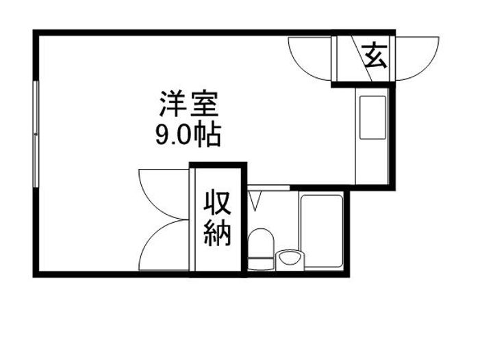 グラムール南平岸の間取り