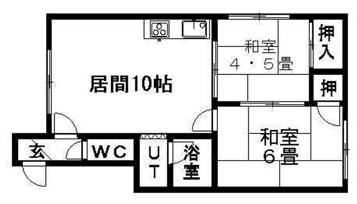 メープルハイツ202の間取り
