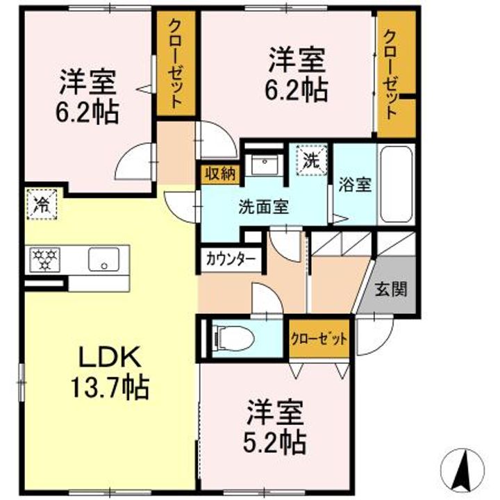 ORKA VILLAGE Bの間取り