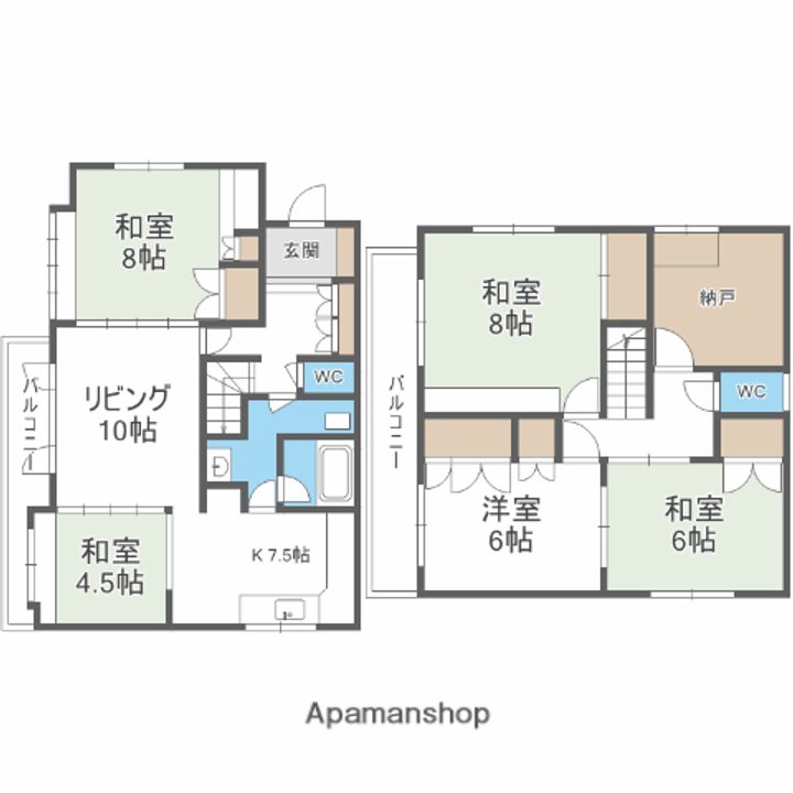 北海道札幌市厚別区厚別中央四条3丁目(一戸建)の賃貸物件戸建ての間取り