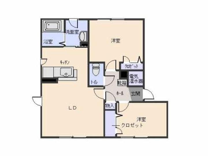 S.PLAZA Ⅱ202の間取り