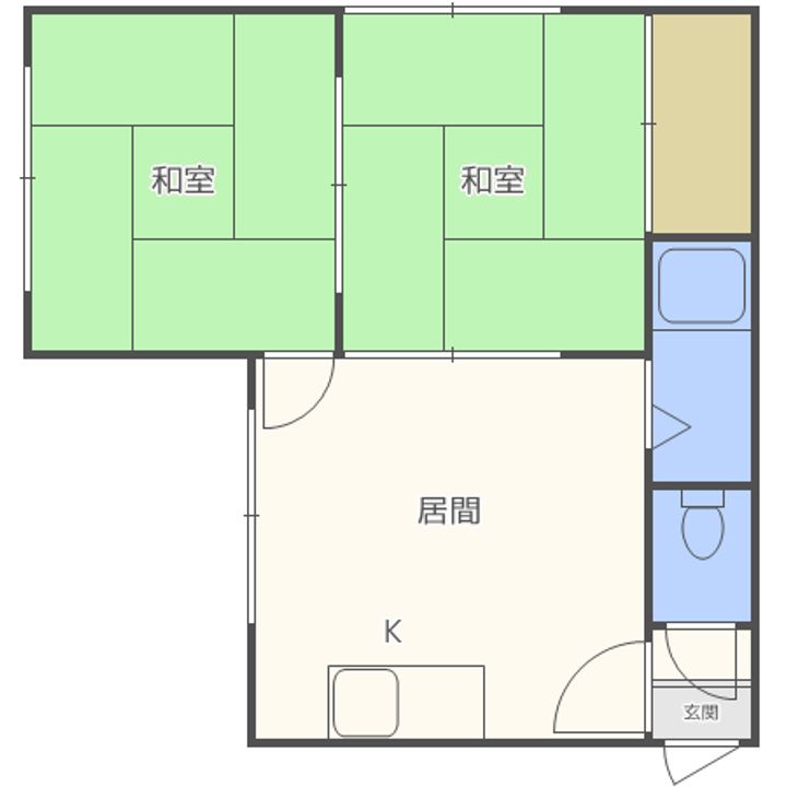 東札幌ハイツ E5の間取り