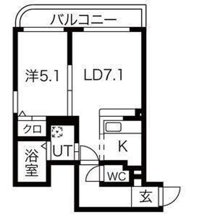ゼスティ東札幌アネックス305の間取り