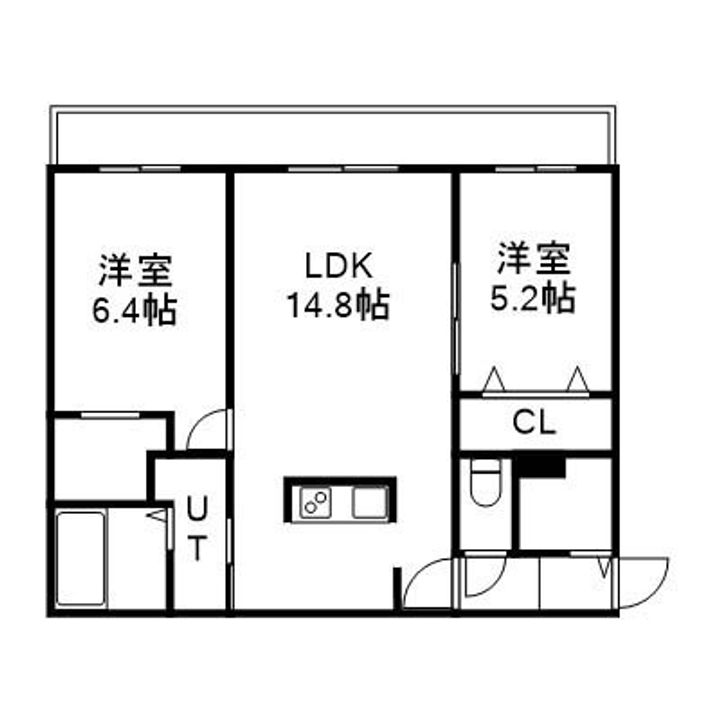 KーPLACE東札幌205の間取り