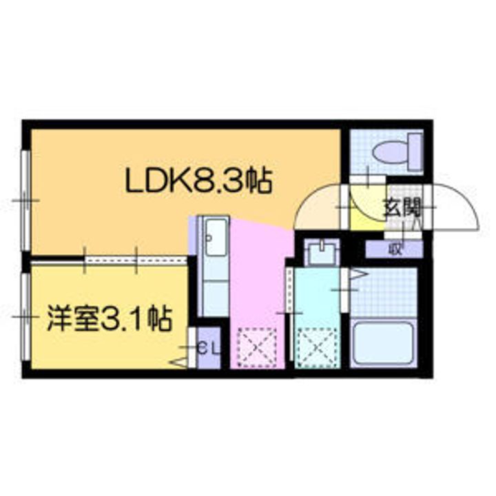 仮)ガルボ平岸203の間取り