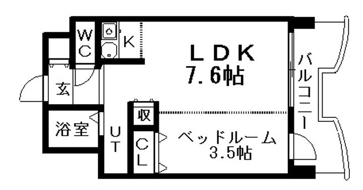 札幌ビオス館613の間取り
