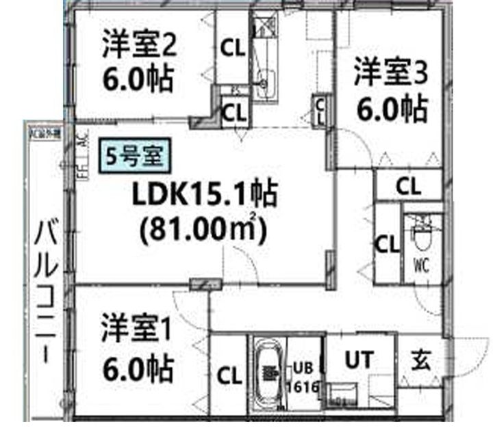 ZABO HILLS TOYOHIRA EAST・WEST505の間取り