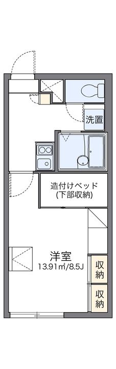 レオパレスプリマベーラ207の間取り
