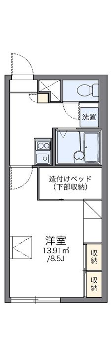 レオパレスシーサイドサカエ105の間取り