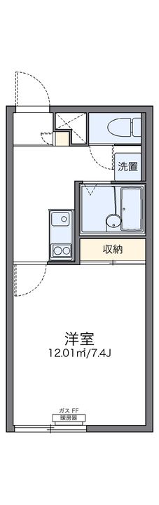 レオパレスハイツあい205の間取り