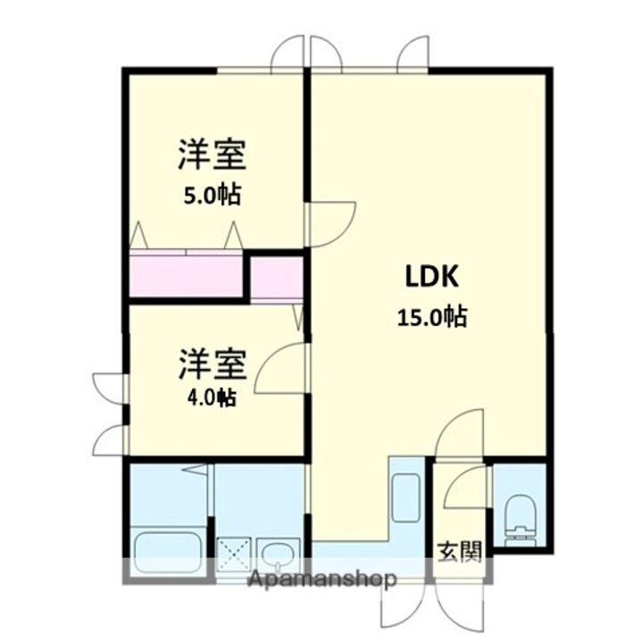 境アパートの間取り