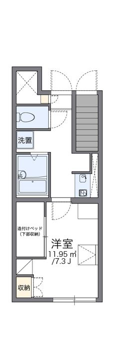 レオパレスウトナイ104の間取り