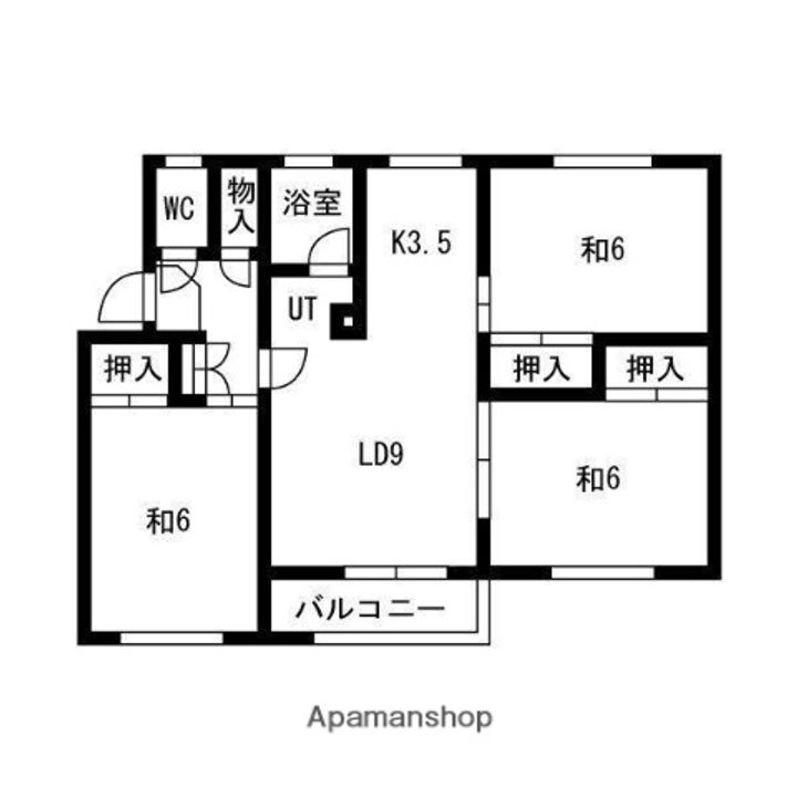 ヴィラナリー苫小牧IV201の間取り