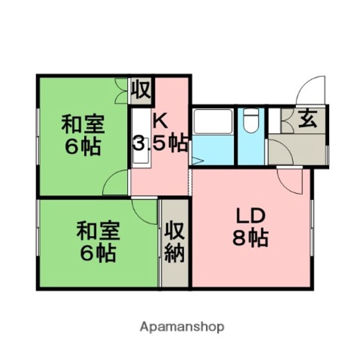 北海道札幌市手稲区稲穂一条1丁目の賃貸アパート502の間取り