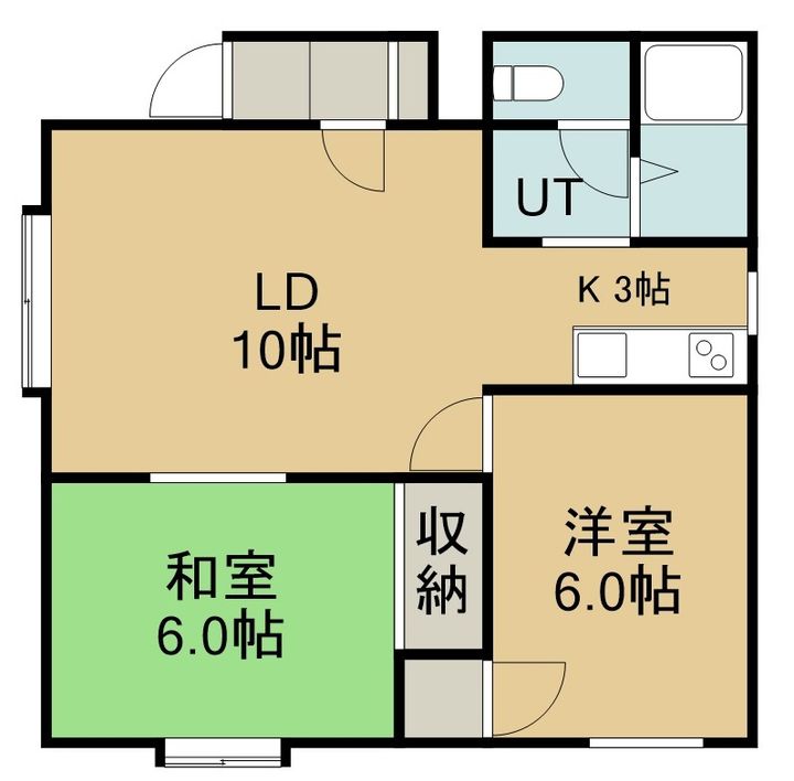 北海道札幌市手稲区西宮の沢五条1丁目の賃貸アパートAの間取り
