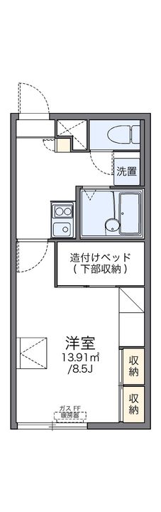 レオパレスカーミーエルムの間取り