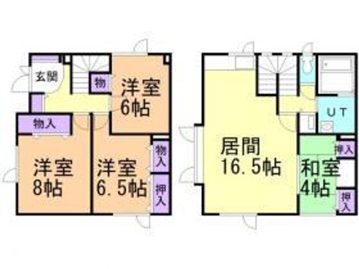 北海道札幌市手稲区前田七条9丁目の賃貸アパートの間取り