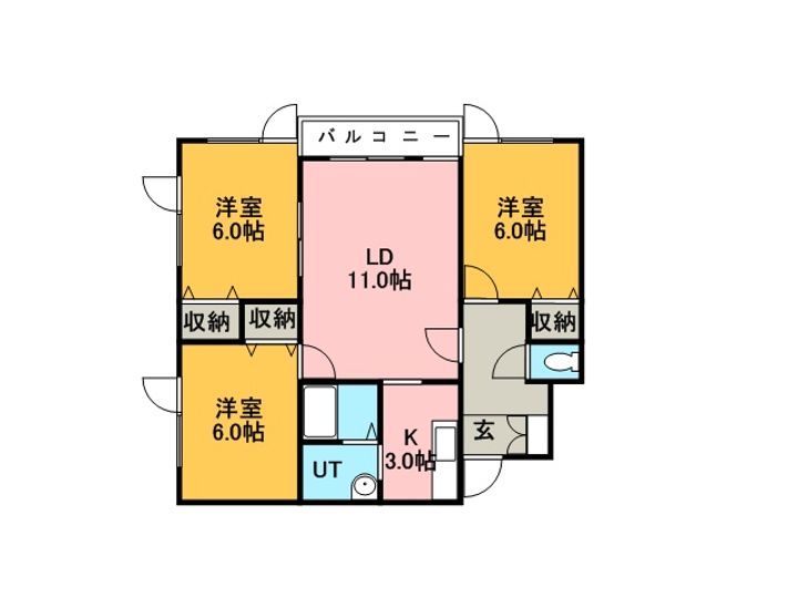 グリーンハイツF201の間取り