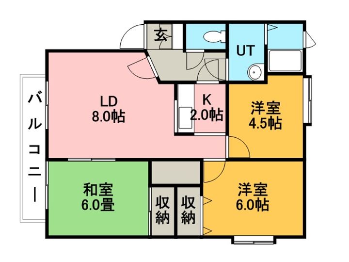 ウィンディアⅠ201の間取り