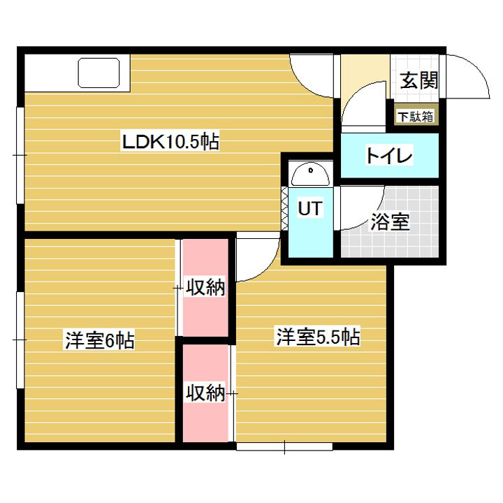 ゆもとハイツBの間取り