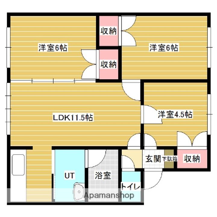 グローバルセブン1・2・3の間取り