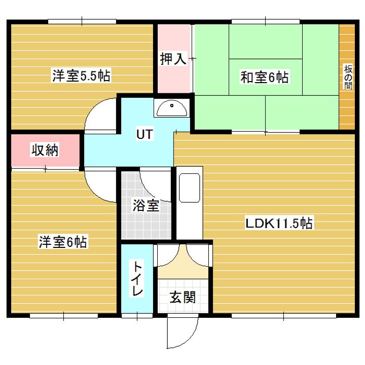 栗林ハイツの間取り