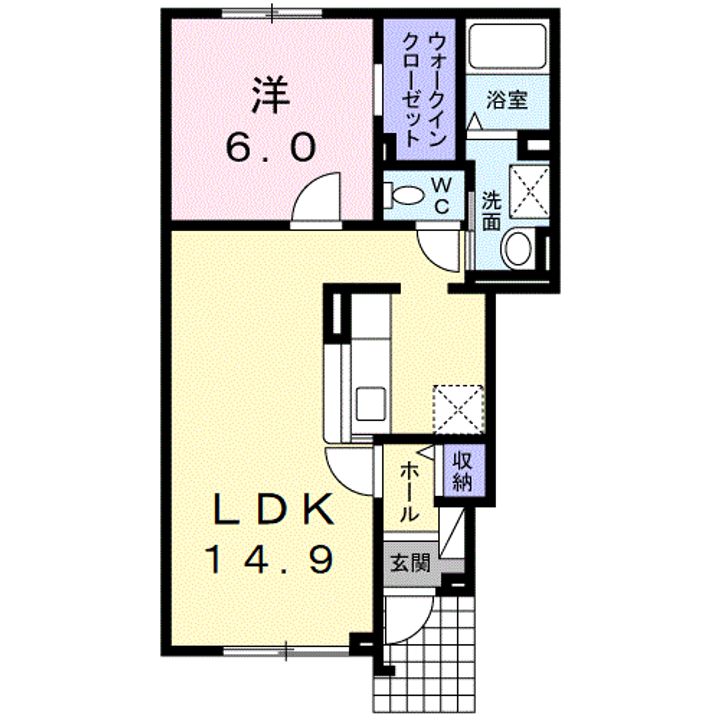 パーク水明 Bの間取り