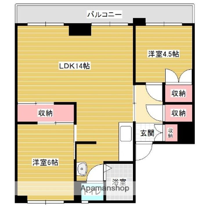メープルバウム2号棟の間取り