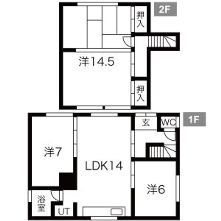 北海道岩見沢市大和一条3丁目(一戸建)の賃貸物件戸建ての間取り