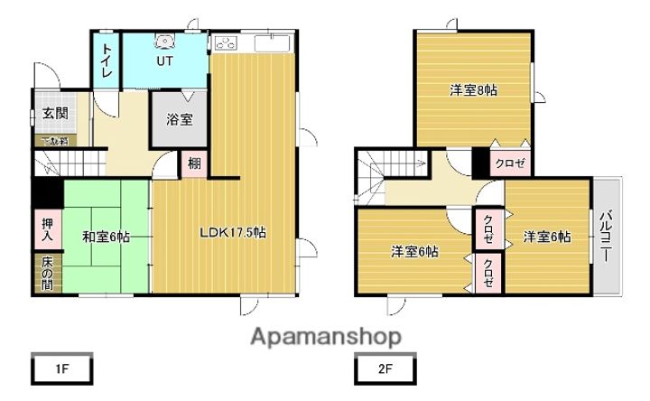 北海道岩見沢市北六条西18丁目(一戸建)の賃貸物件の間取り