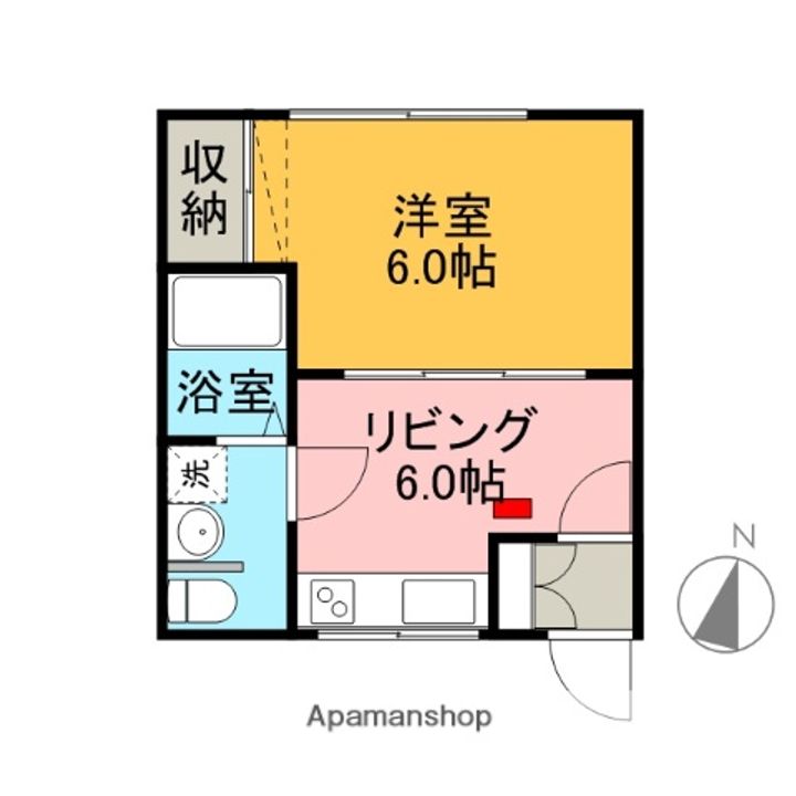 北海道滝川市西町5丁目の賃貸アパートの間取り