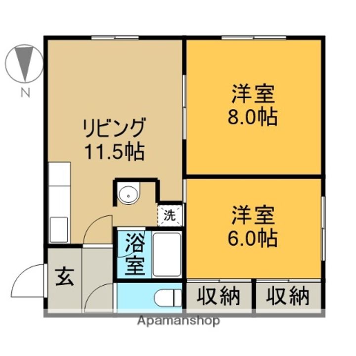 キャトルセゾン201の間取り