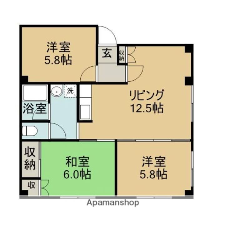 レモンハウス緑町の間取り