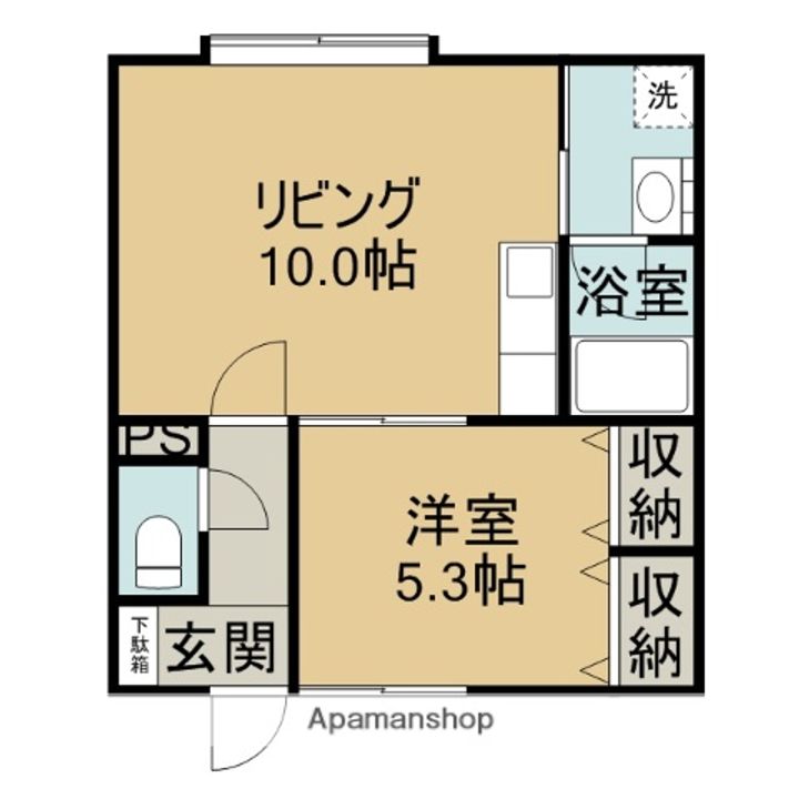 中出コーポの間取り