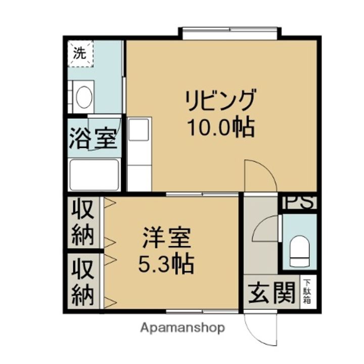 中出コーポの間取り