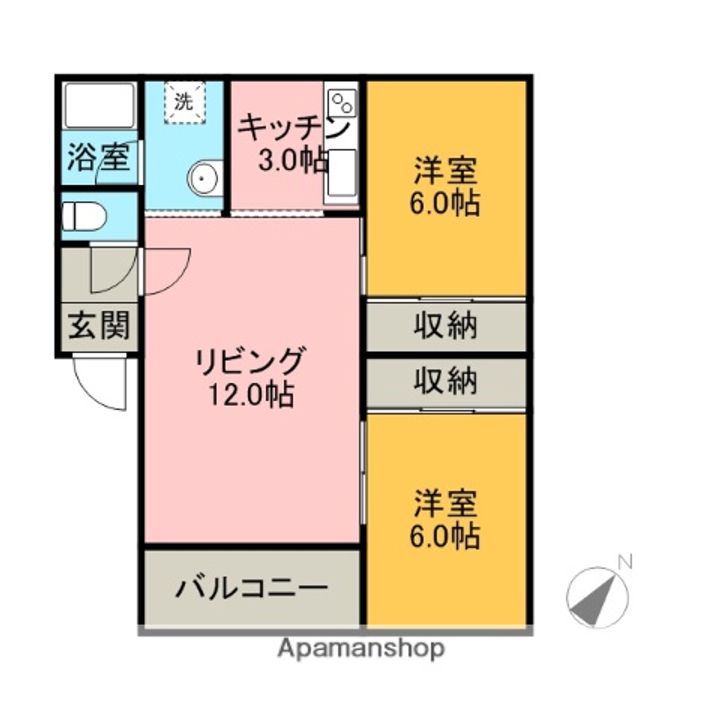 レバンテコレットC-202の間取り