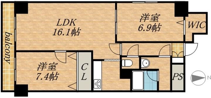 SQUARE MS614(スクエアマンション614)の間取り