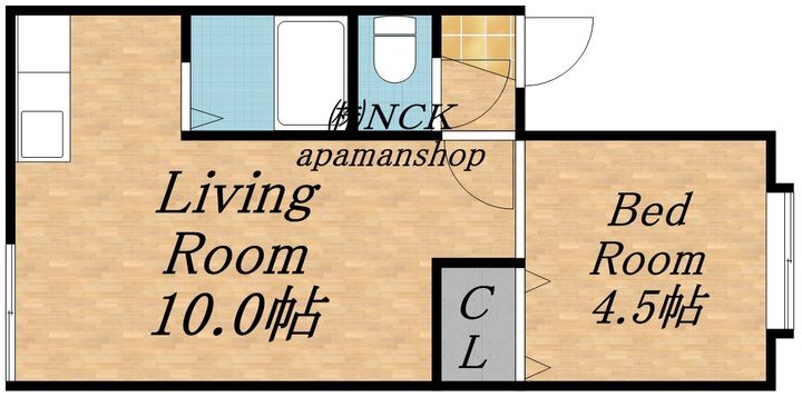 アパートメントワキザカC11の間取り
