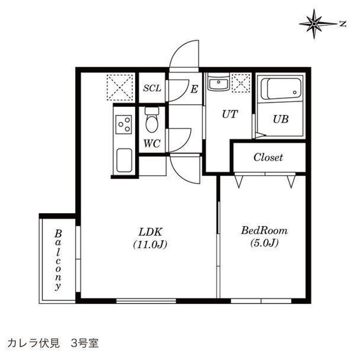 カレラ伏見の間取り