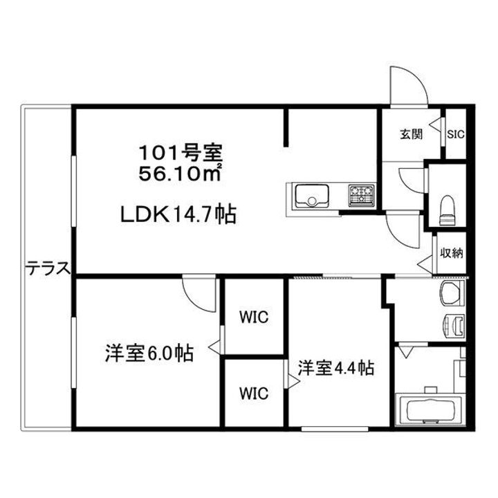 ブランシャールALAIN幌平橋の間取り