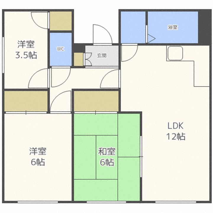 ASYLCOURT山鼻401の間取り