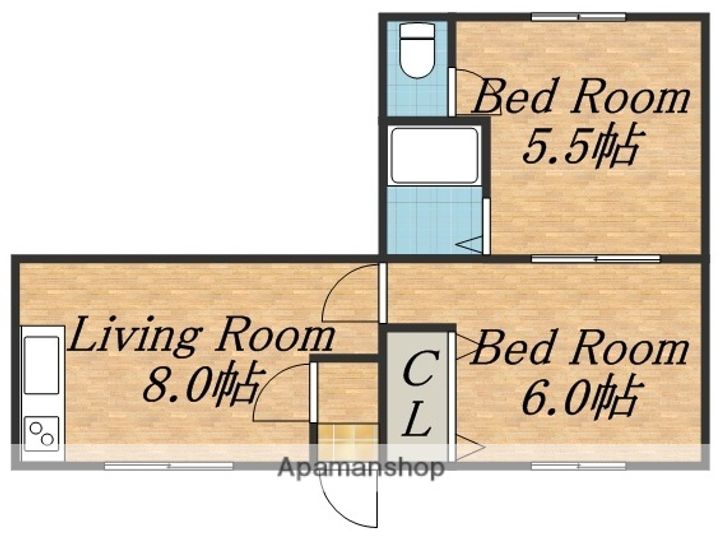 ヴィレッジ山の手202の間取り