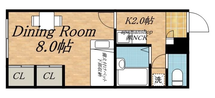 レオパレスW WEST103の間取り